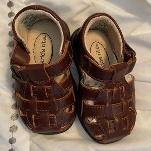 NWT stride rite leather baby sandals 3.5